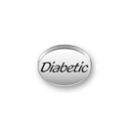 Inspiration Message Word Beads: Diabetic Sterling Silver Charm