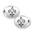 Inspiration Message Word Beads: Fleur de Lis Design Sterling Silver Charm
