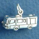 Travel RV Motor Home 3D Sterling Silver Charm Pendant