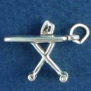 Household Ironing Board and Iron 3D Sterling Silver Charm Pendant