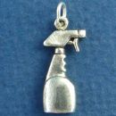 Hair Stylist Charm Sterling Silver Pendant Beautician Misting Spray Bottle 3D
