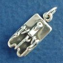 Mouse Trap 3D Sterling Silver Charm Pendant
