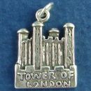 England Travel Destination Tower of London Sterling Silver Charm Pendant
