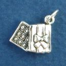 Box of Chocolates Open 3D Sterling Silver Charm Pendant