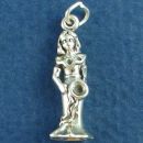Wedding Bridesmaid 3D Sterling Silver Charm Pendant
