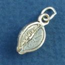 Open Three-Quartered Lemon 3D Sterling Silver Charm Pendant