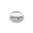 Inspiration Message Word Beads: Strength Sterling Silver Charm