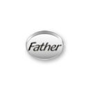 Inspiration Message Word Beads: Father Sterling Silver Charm