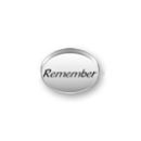 Inspiration Message Word Beads: Remember Sterling Silver Charm
