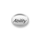 Inspiration Message Word Beads: Ability Sterling Silver Charm