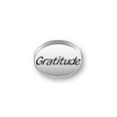 Inspiration Message Word Beads: Gratitude Sterling Silver Charm