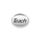 Inspiration Message Word Beads: Teach Sterling Silver Charm