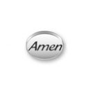 Inspiration Message Word Beads: Amen Sterling Silver Charm