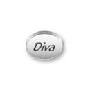 Inspiration Message Word Beads: Diva Sterling Silver Charm