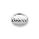 Inspiration Message Word Beads: Balance Sterling Silver Charm