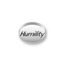 Inspiration Message Word Beads: Humility Sterling Silver Charm
