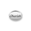 Inspiration Message Word Beads: Cherish Sterling Silver Charm