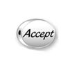 Inspiration Message Word Beads: Accept Sterling Silver Charm