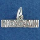 Army Cheer HOOAH Military Charm Sterling Silver Pendant
