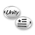 Inspiration Beads Unity with US Flag Charm Sterling Silver