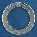 Affirmation Message Open Minded Word Phrase Sterling Silver Band Charms