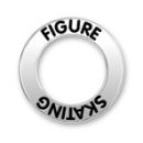 Affirmation Message Figure Skating Word Phrase Sterling Silver Band Charms