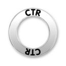 Affirmation Message CTR Word Phrase for "Choose the Right" Sterling Silver Band Charms
