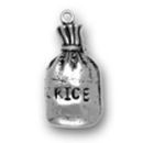 Bag of Rice Food Sterling Silver Charm Pendant