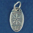 Hand Held GPS Travel Charm Sterling Silver Pendant