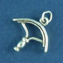 Equestrian Horse Grooming Brush and Comb Tool 3D Sterling Silver Charm Pendant