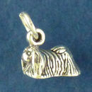Pekinese Dog Charm Sterling Silver Pendant