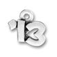 Graduation or Birthday Year 13 Sterling Silver Charm Pendant