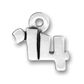 Graduation or Birthday Year 14 Sterling Silver Charm Pendant