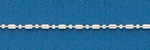 150 1 + 1 Bar and Ball Bead Chain 16 Inch Sterling Silver Necklace