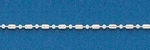 150 1+1 Bar and Ball Bead Chain 18 Inch Sterling Silver Necklace