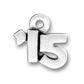 Graduation or Birthday Year 15 Sterling Silver Charm Pendant
