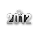 Horizontal 2012 Graduation Charm Sterling Silver