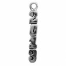 Graduation Year 2013 Vertical Sterling Silver Charm Pendant