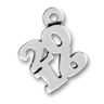 Graduation Year 2016 Stacked Sterling Silver Charm Pendant