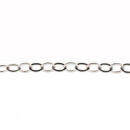 Oval Charm Link Antique Silver Tone Small Chain by the Foot