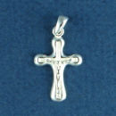 Crucifix Small Sterling Silver Christian Cross Pendant