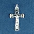 Sterling Silver Medium Christian Cross Pendant