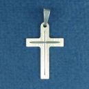Sterling Silver Medium Christian Cross Pendant