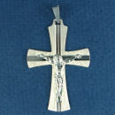 Sterling Silver Medium Crucifix Christian Cross Pendant