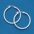 Hoop 36-mm Sterling Silver Earring Pair Wholesale
