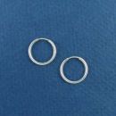 Hoop 14-mm Thin Sterling Silver Earring Pair
