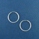 Hoop 18-mm Thin Sterling Silver Earring Pair