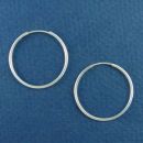 Hoop 25-mm Thin Sterling Silver Earring Pair