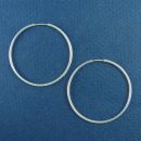 Hoop 36-mm Thin Sterling Silver Earring Pair