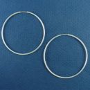 Hoop 45-mm Thin Sterling Silver Earring Pair
